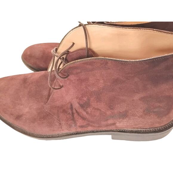 Johnston & Murphy Men’s Italian Brown Suede Chukka Boot Size 12M — Vibram Sole - Picture 3 of 6